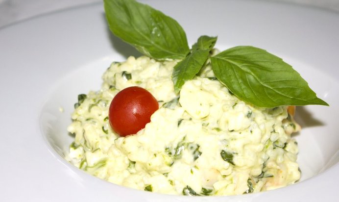 Ризотто «Гамбери» с креветками и шпинатом