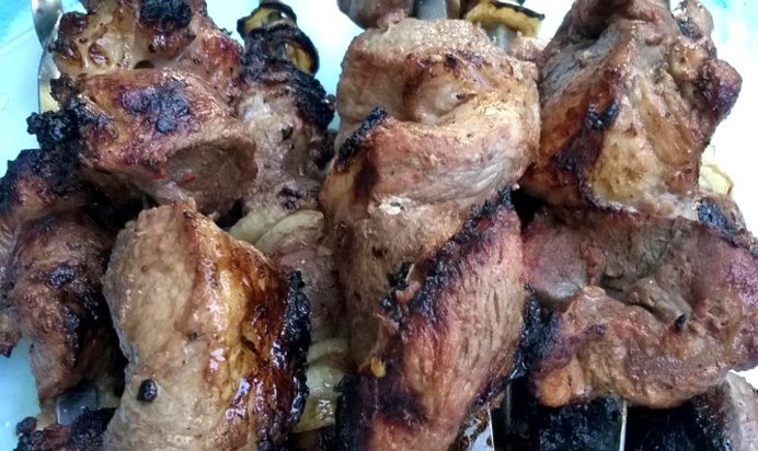 Шашлык в томатной соке