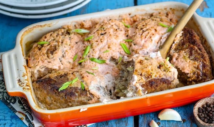 Ленивые голубцы с фаршем и рисом