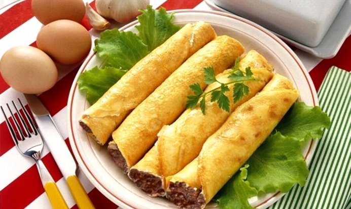 Блинчики с фаршем