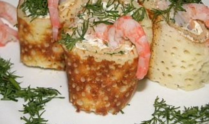 Роллы с креветками