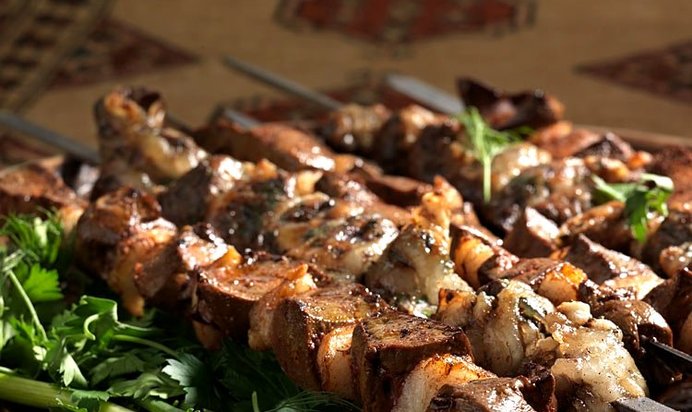 Шашлык из печени