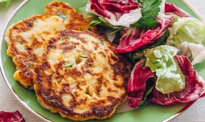 Оладьи с кукурузой и беконом