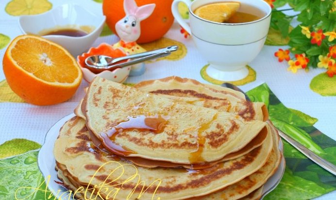 Блинчики с апельсиновой цедрой