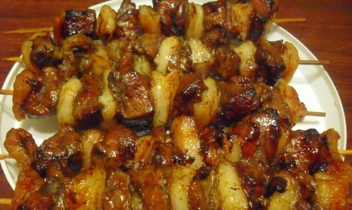 Шашлык из печени