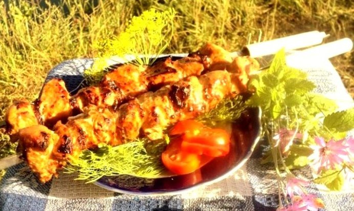 Шашлык из куриного филе