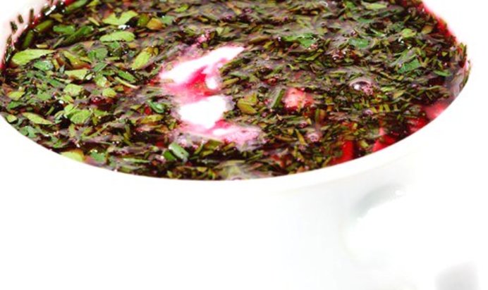 Свекольник с вареными яйцами