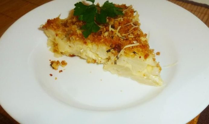 Запеканка из макарон и цветной капусты