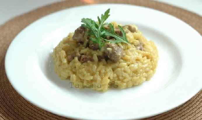 Ризотто с говядиной