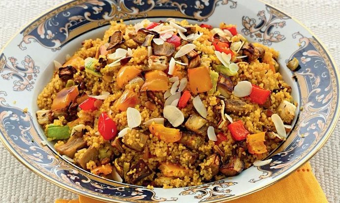 Овощи карри с кускусом