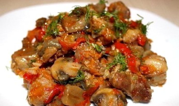 Овощи со свининой