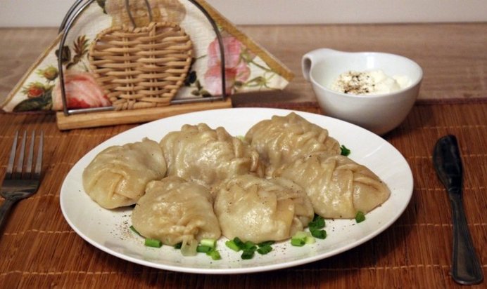 Манты-косичка с мясом