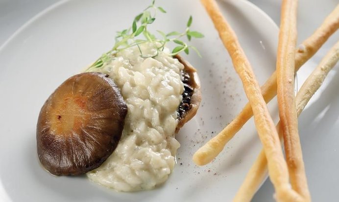 Портобелло с ризотто