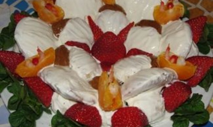 Торт с креветками Цветение Лотоса