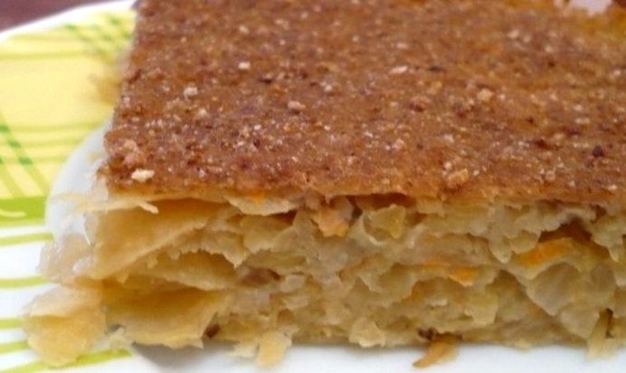 Овощная запеканка с квашеной капустой