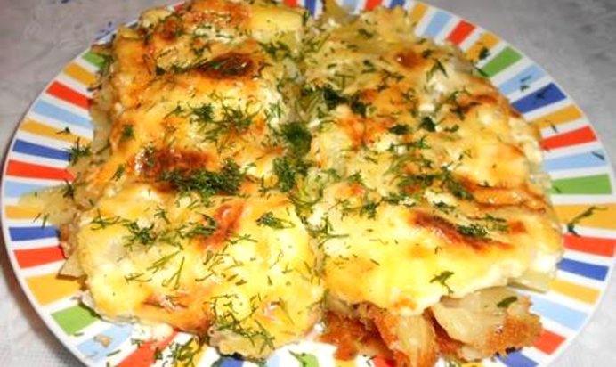 Картофельная запеканка с мясом и сыром
