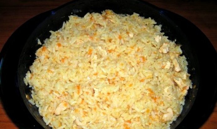 Плов с курицей в микроволновке