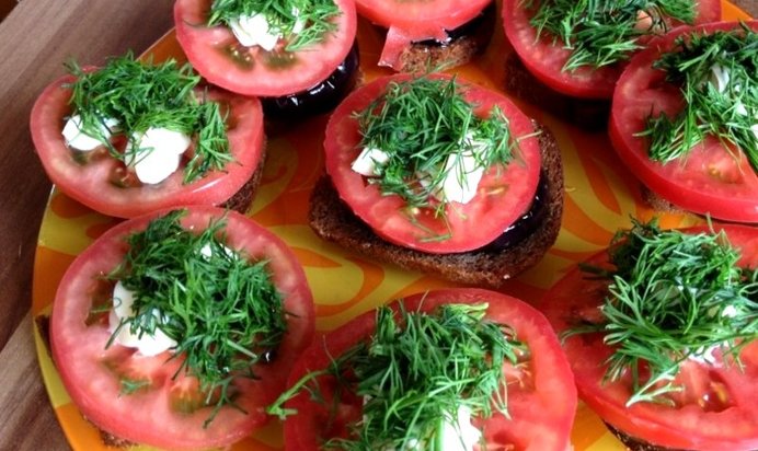 Бутерброды с баклажанами
