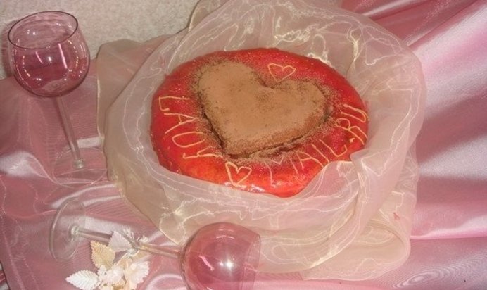 Бисквитный торт «От сердца к сердцу»