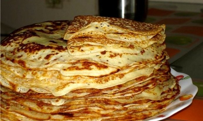 Блинчики на ряженке тонкие