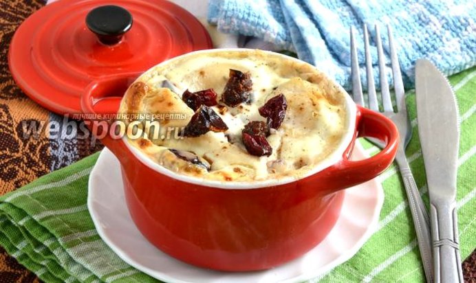 Вареники с творогом, запечённые с сухофруктами