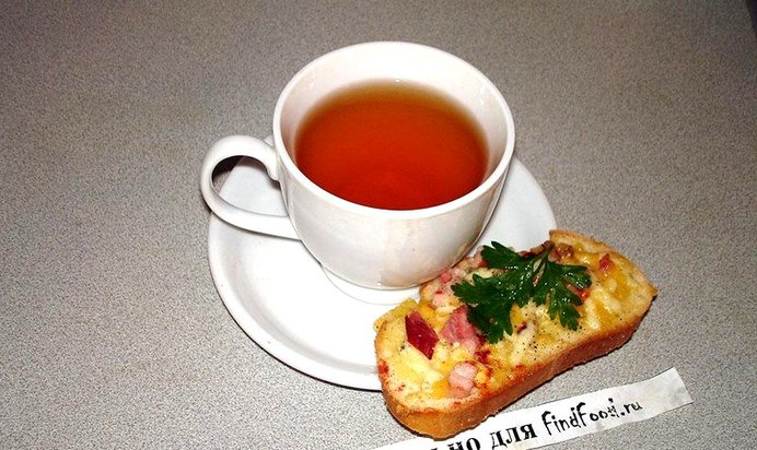 Гренки с сыром и беконом