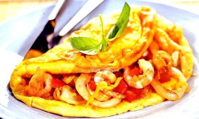 Омлет с морепродуктами