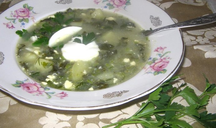 Щи из щавеля