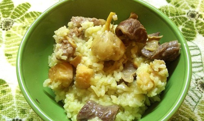 Плов с айвой