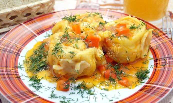 Ленивые пельмени с курицей «Грузины»