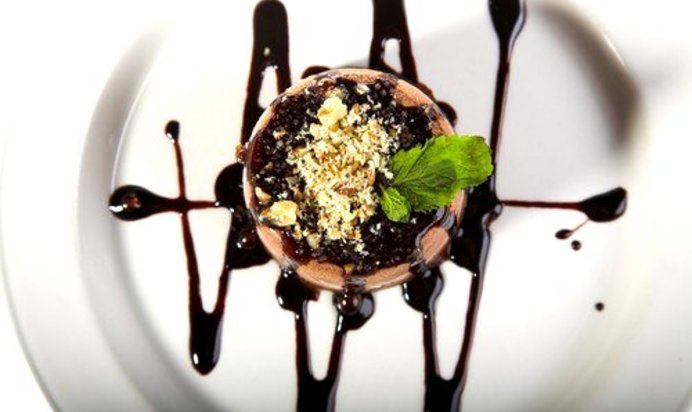 Шоколадные корзиночки с кофе и орехами