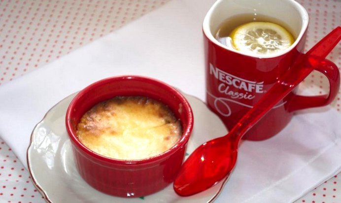 Творожная запеканка с бананом и бальзамиком