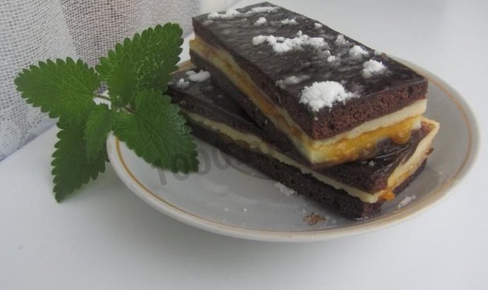 Творожно-шоколадные пирожные