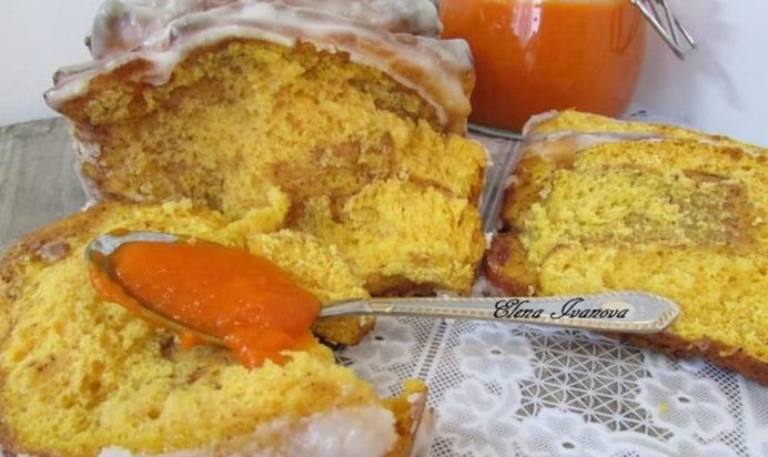 Постный отрывной тыквенный хлеб с корицей