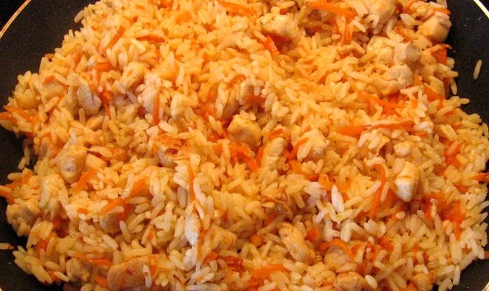 Плов быстрого приготовления с курицей