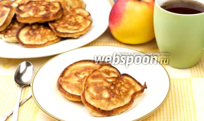 Оладьи с яблоками на кефире