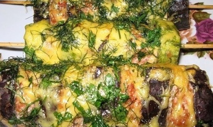 Шашлык из фарша и кабачков