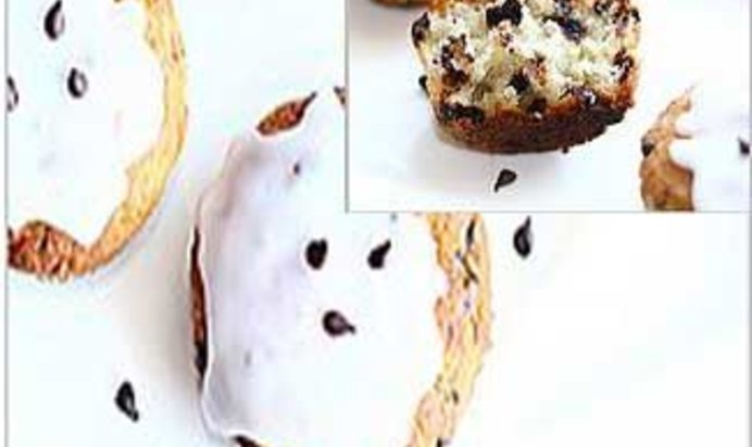 Творожно-банановые кексы с шоколадными чипсами
