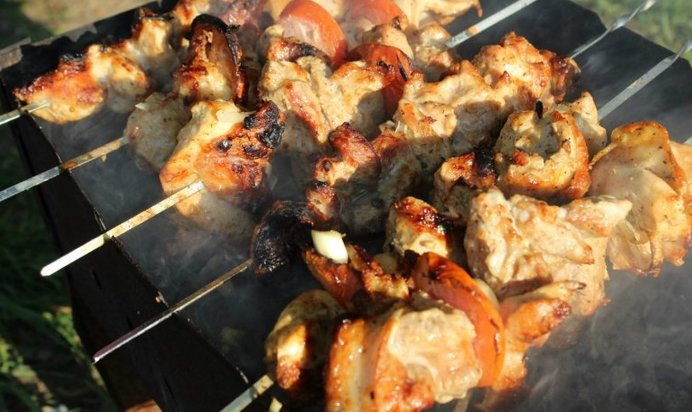 Шашлык на кефире от кумы