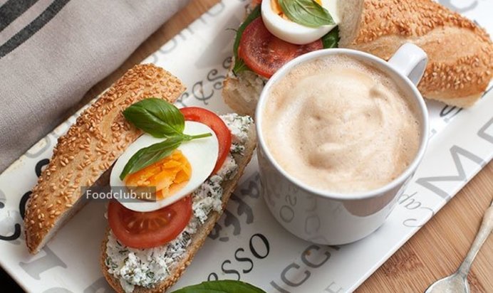 Бутерброд с творожным сыром