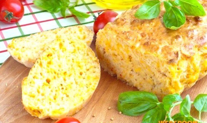 Быстрый хлеб с мраморным сыром