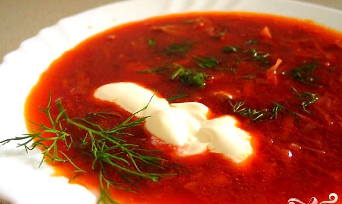 Борщ из квашеной свеклы