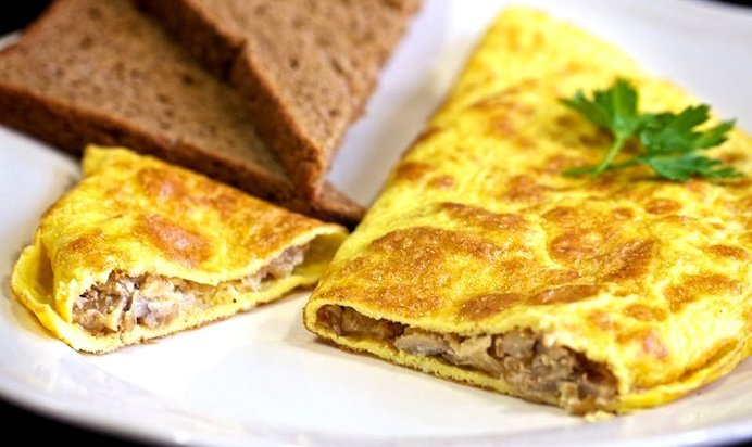 Омлет с грибами