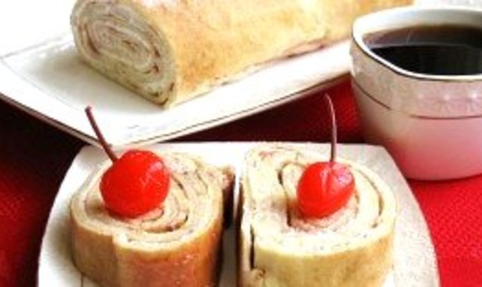 Блинные рулеты с творогом