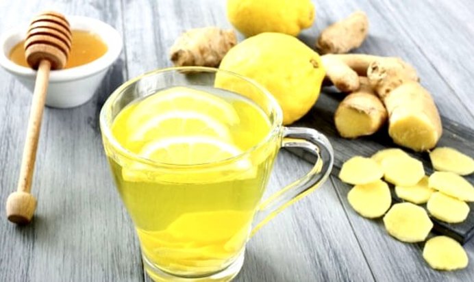 Зеленый чай с имбирем, лимоном и медом