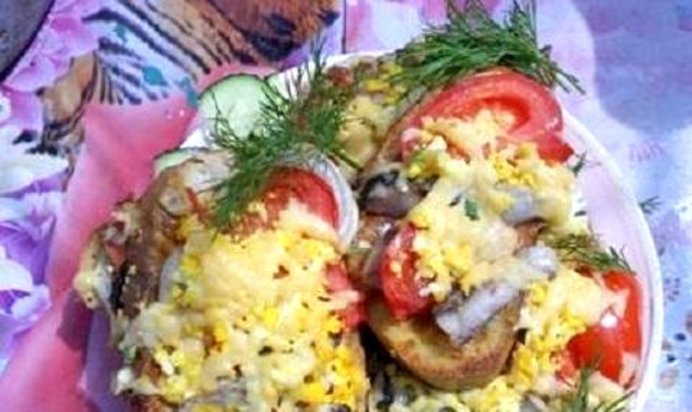 Горячие бутерброды под сыром