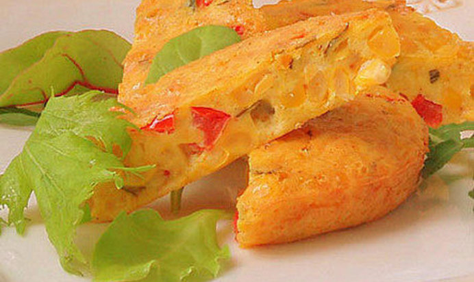 Запеканка с сыром и кукурузой