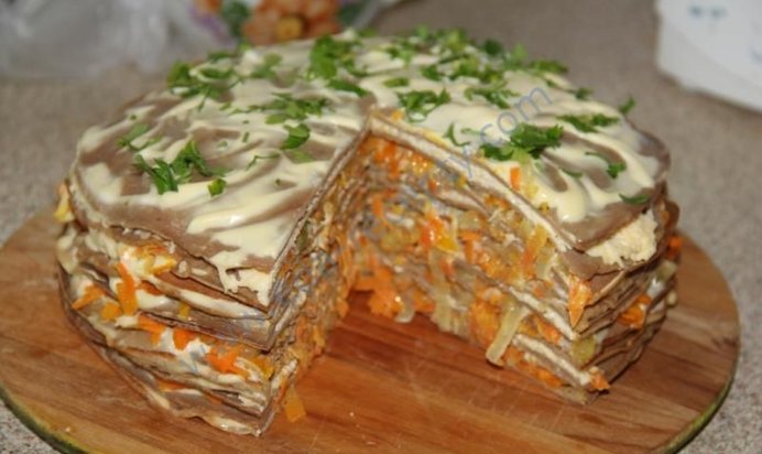 Тортик из куриной печени