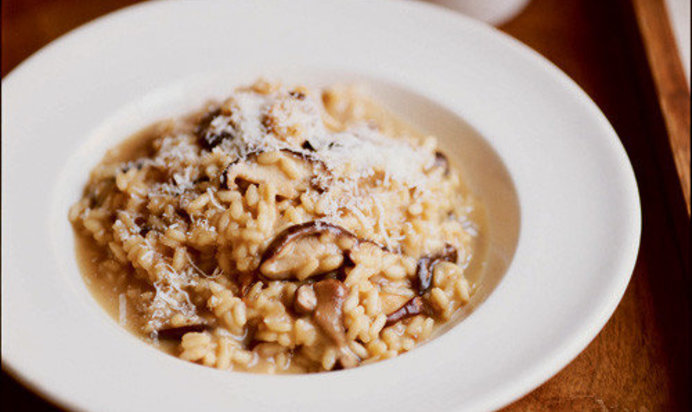 Ризотто с белыми грибами и лисичками