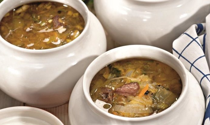 Кислые щи с потрошками